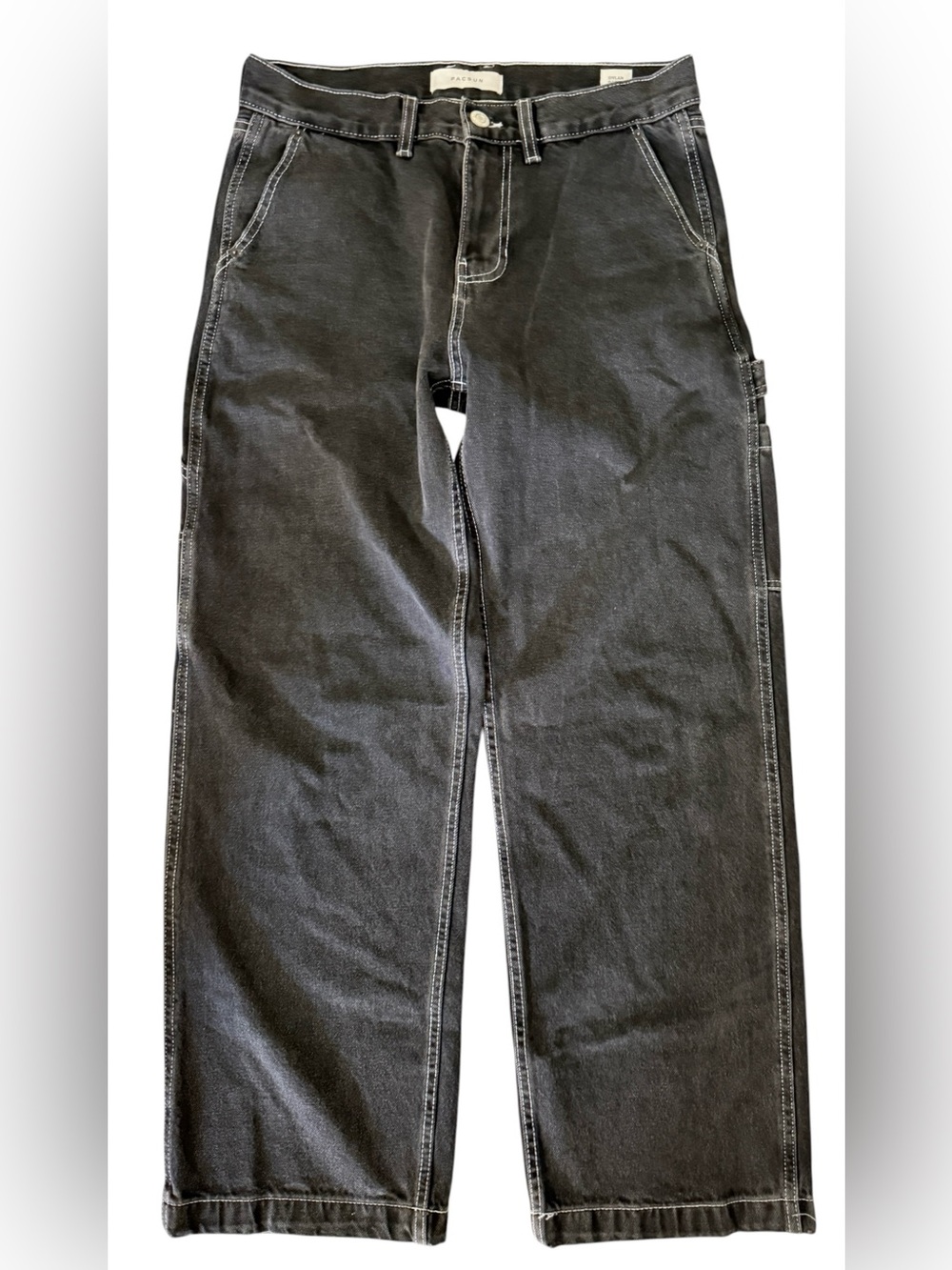 Pacsun Dylan Baggy Jeans Carpenter Contrast Stitch Black Sz 29 X 30